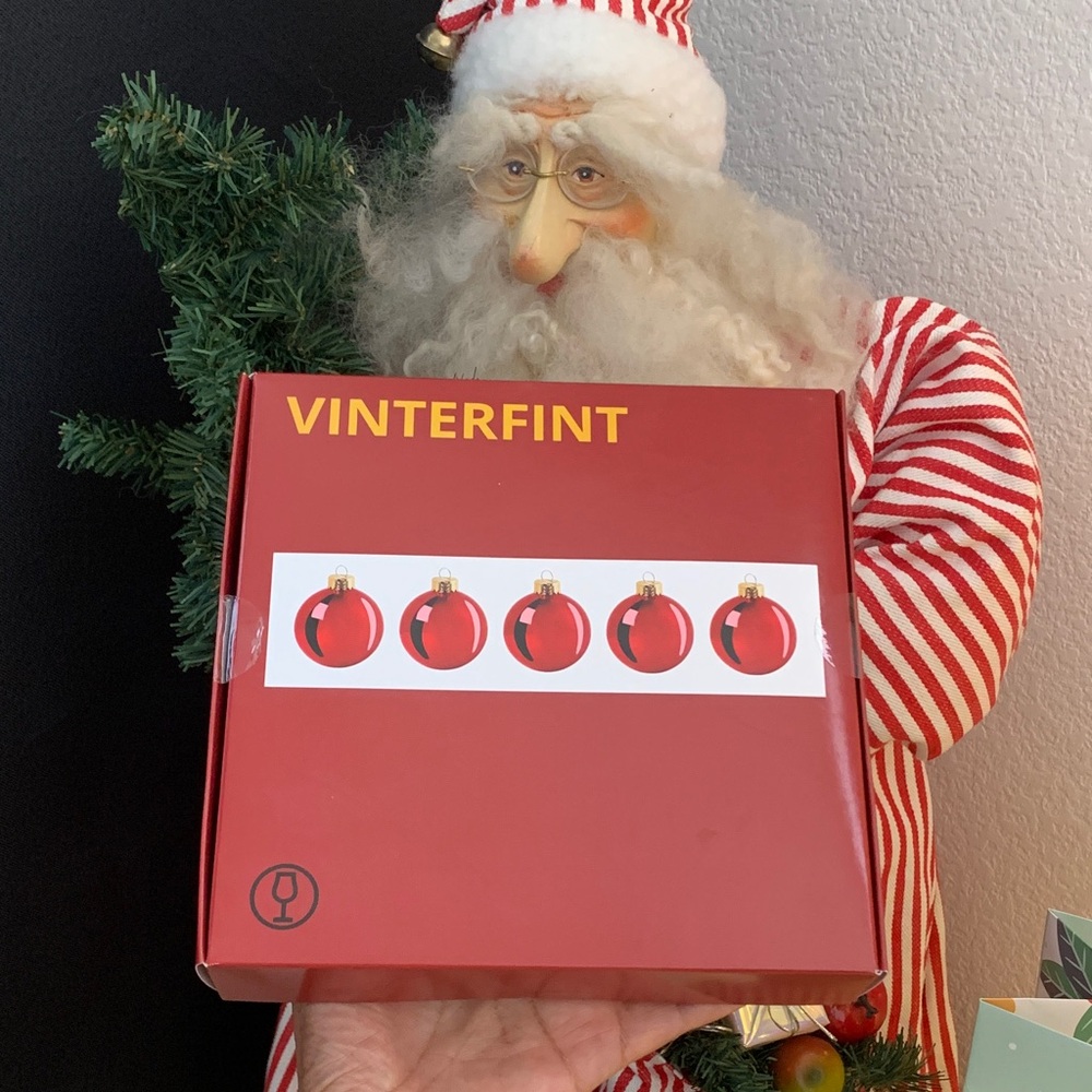 25 pc IKEA VINTERFINT Red Holiday round Christmas tree Ornaments • discontinued! - Picture 11 of 17